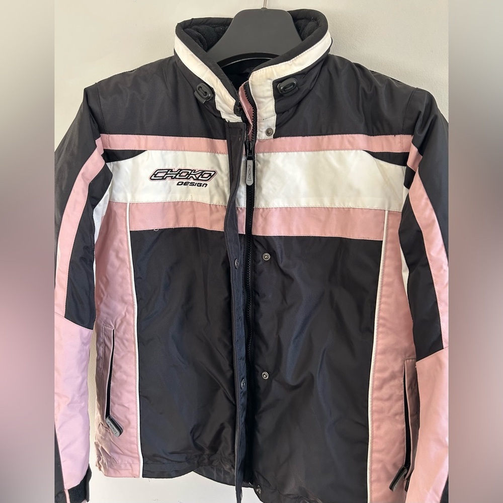 Choko Design Jacket Womens Black & Pink Snowmobile Breast Cancer Awareness Sz S - Picture 4 of 10